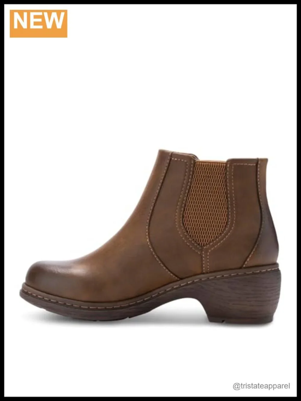 Eastland Women's Heidi Ankle Boots Chelsea Pull-On Block Heel